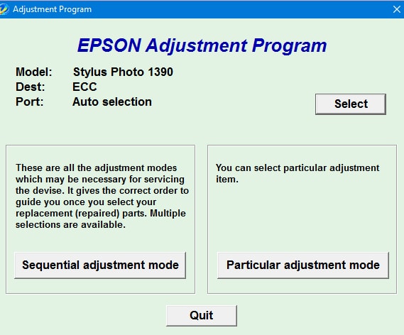 Epson Printer 1390 Reset Software Free Download